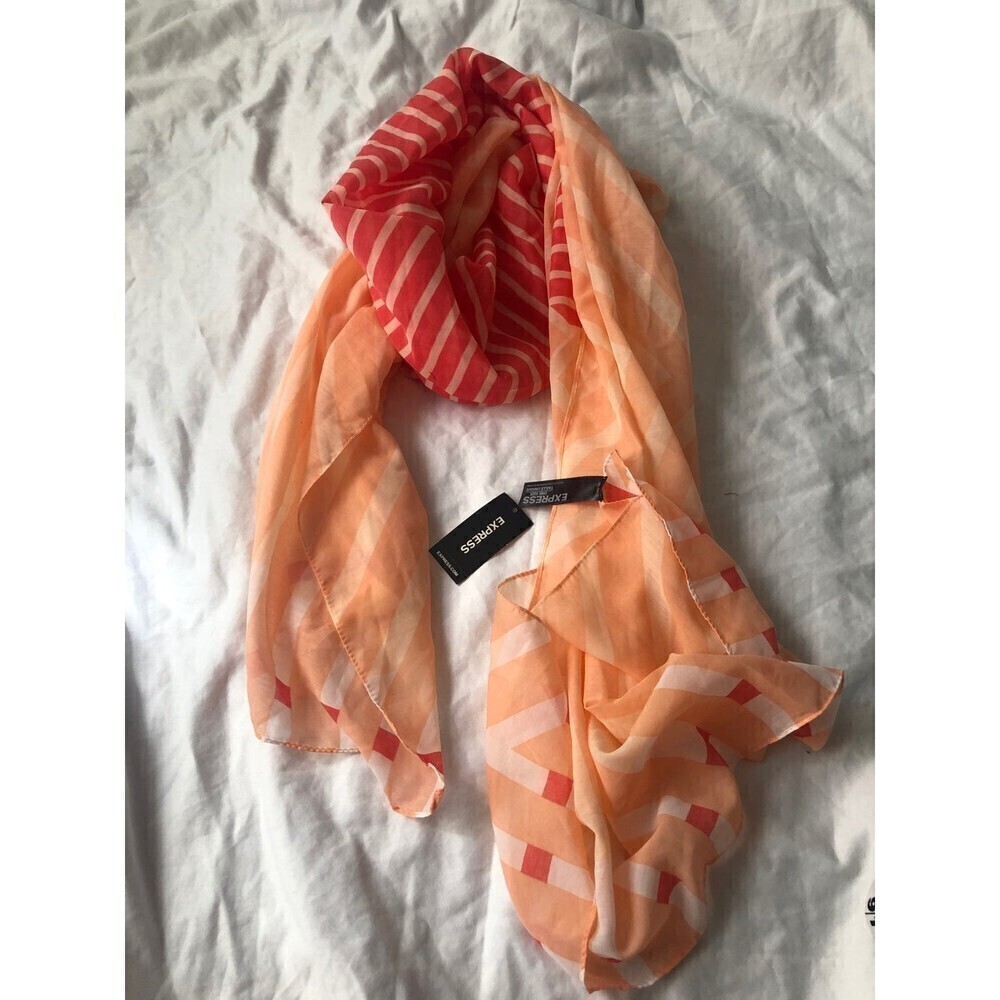 Express stripe print scarf OS